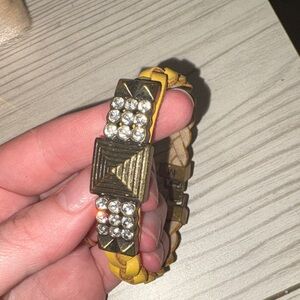 Lia Sophia Yellow and Gold Crystal Bracelet